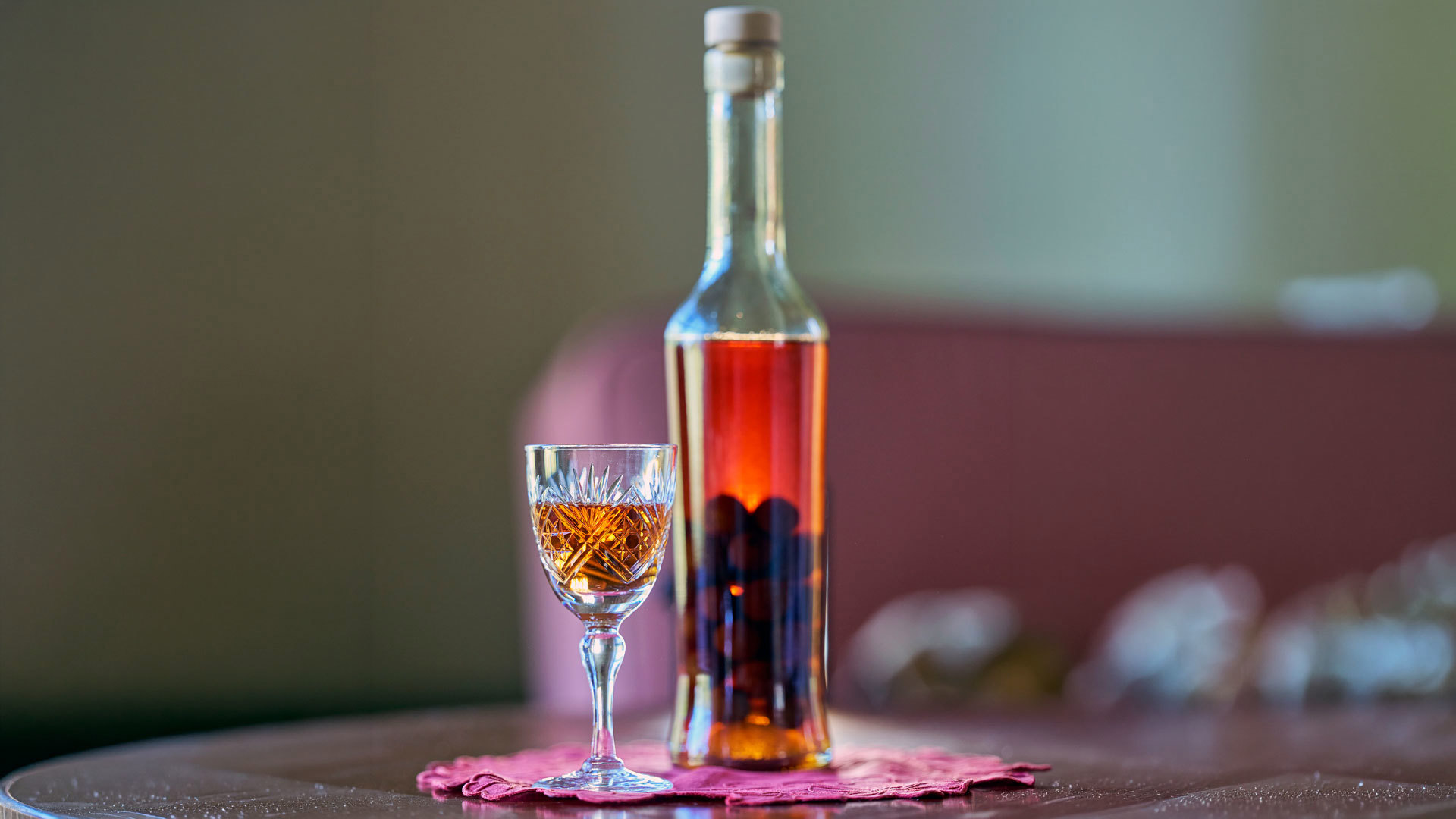 Licor de ginja, una bebida tradicional de la isla de Madeira.