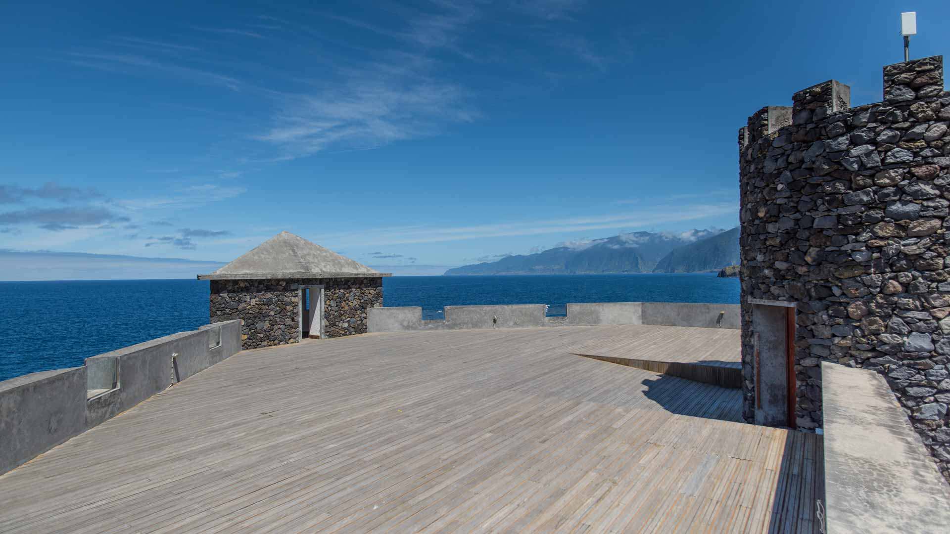 Stone house with sea view.