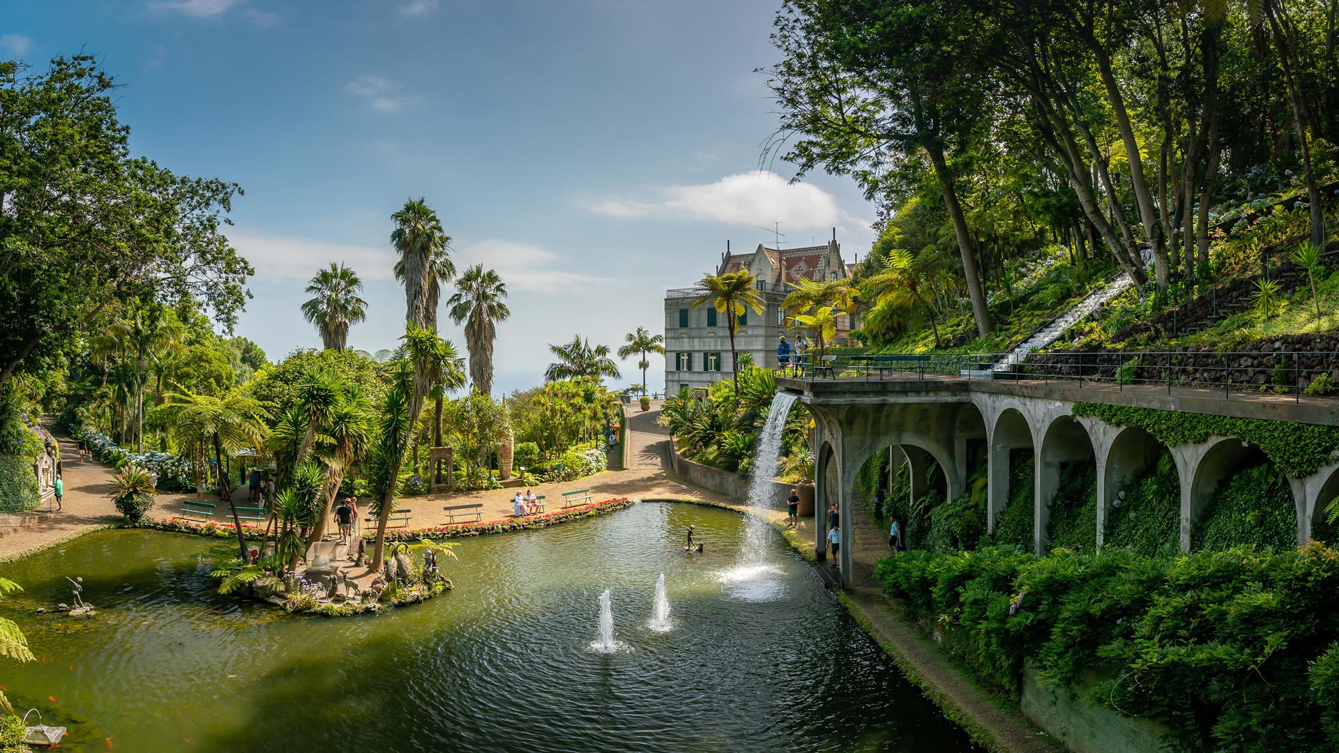 Beautiful Monte Palace Tropical Garden on Madeira Island