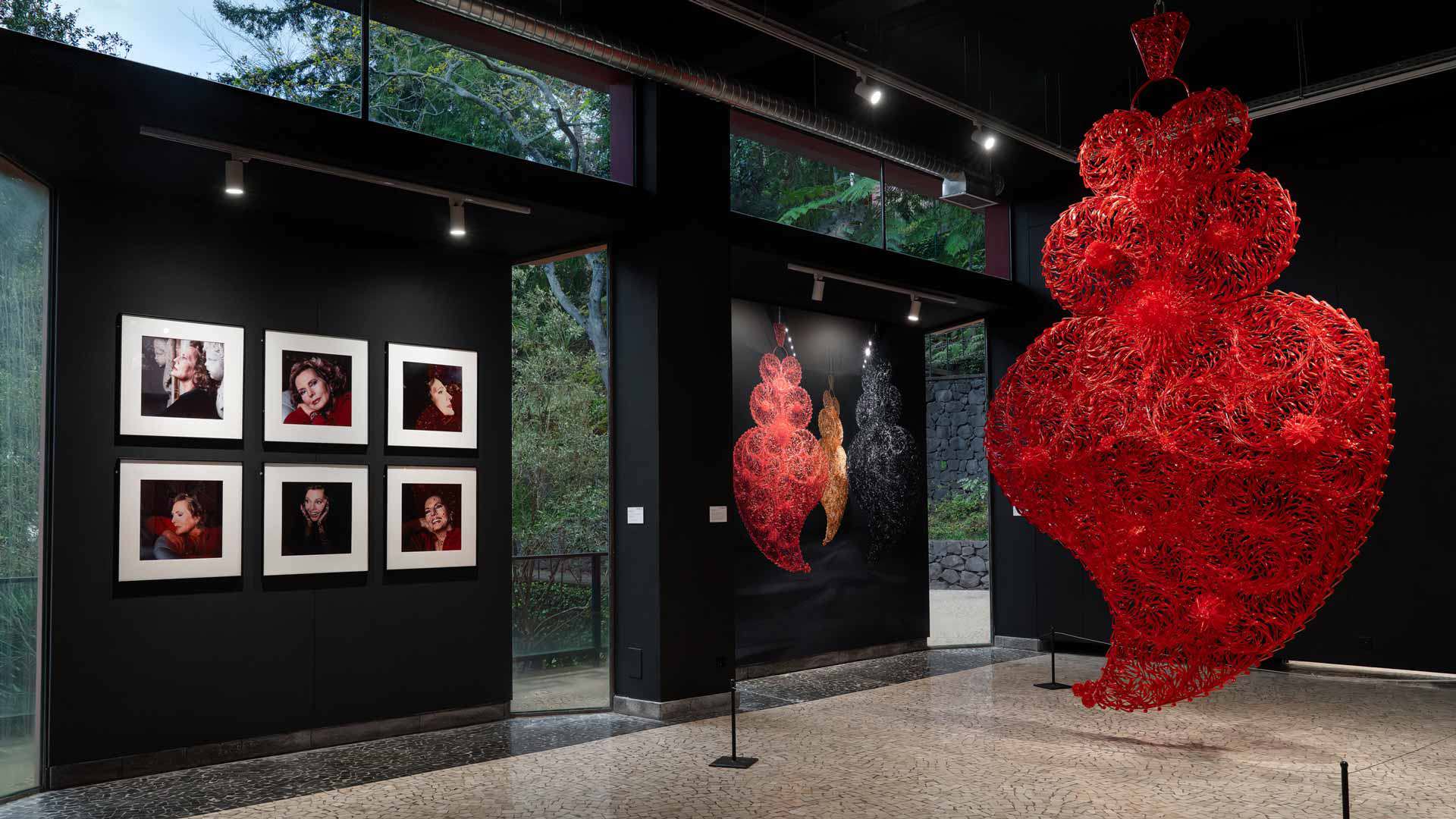 Modern and contemporary art exhibition at Monte Palace Museum with paintings and sculptures.