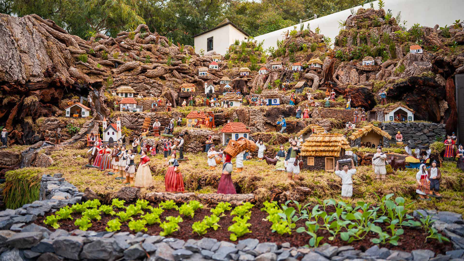 Belén de Navidad en Funchal, Madeira.