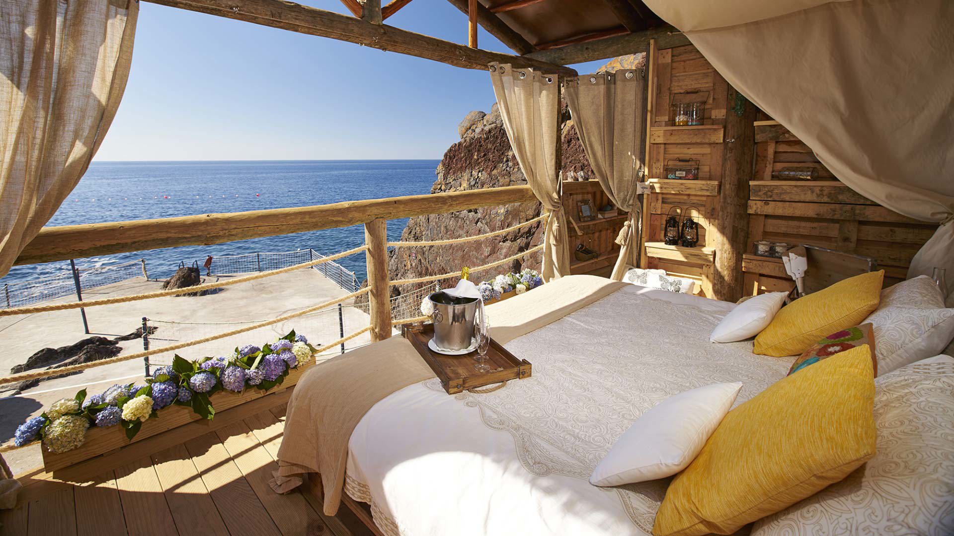 Bungalow near the beach with a sea view.