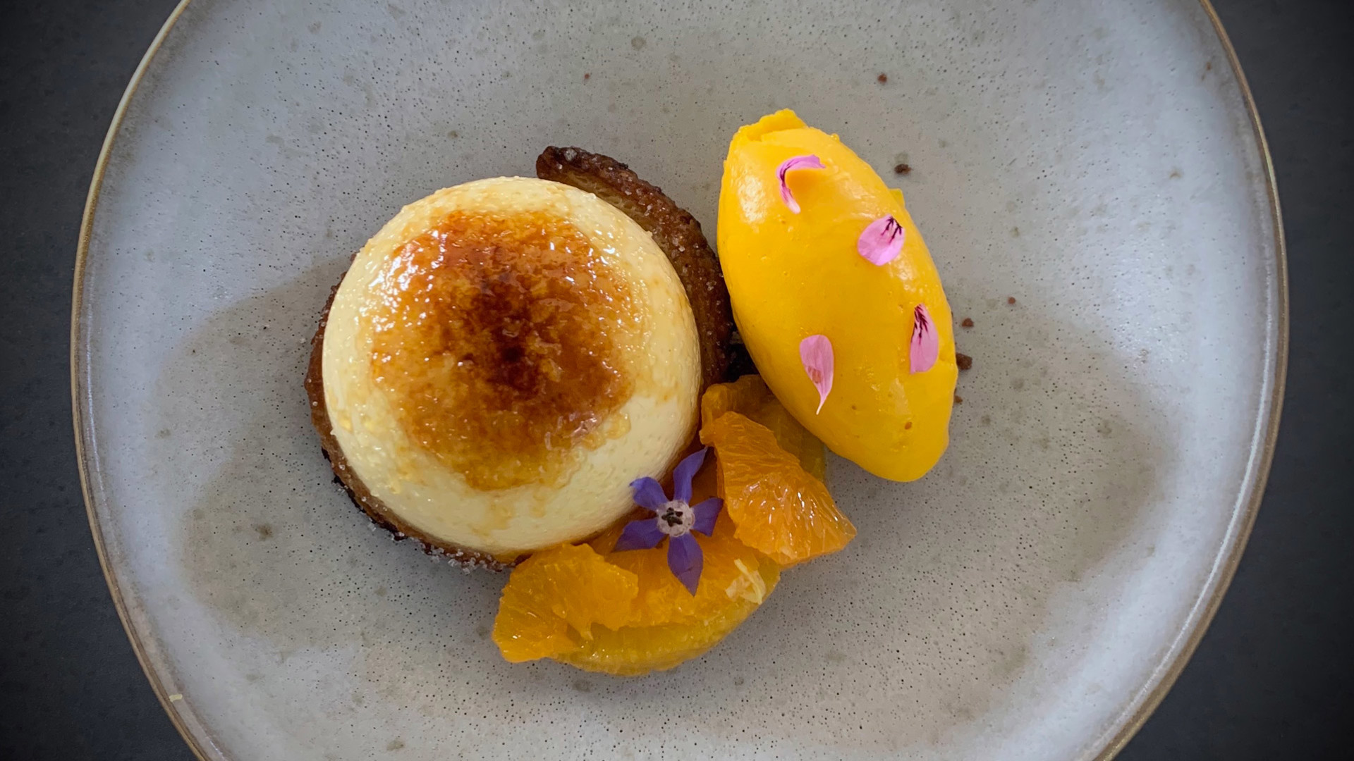 Colorful and decorative dessert.