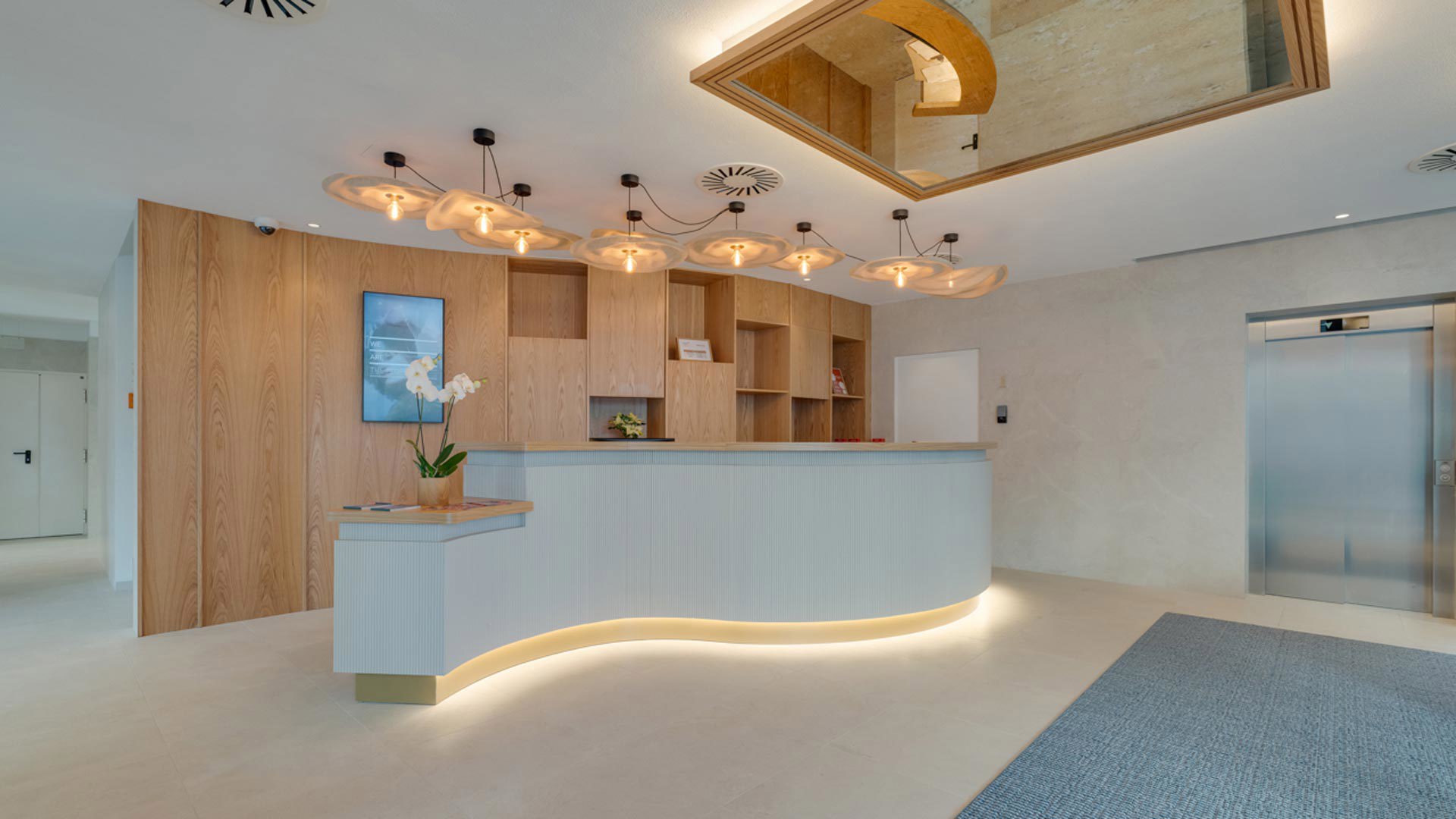 Reception area at The Editory Ocean Way Funchal on Madeira Island.